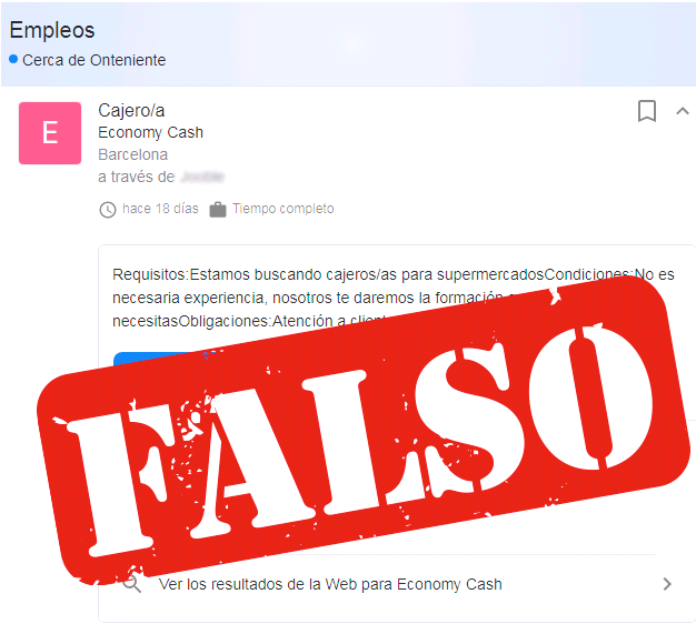 Fraude: falsas ofertas de empleo